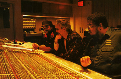 Dennis Chambers-Anthony Jackson-Steve Khan Listening at Skyline Studios during CROSSINGS