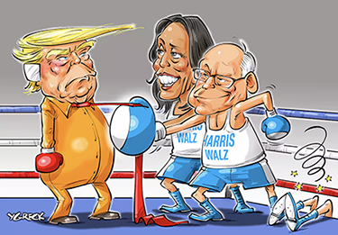 Ygrek Cartoon - Harris-Walz