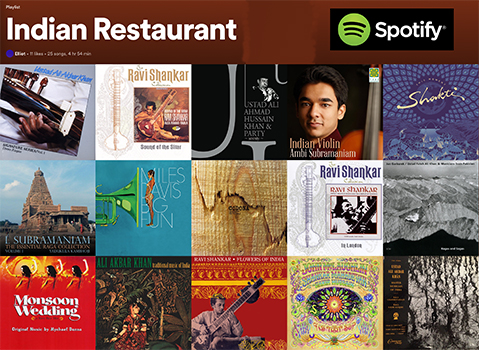 Indian Restaurant Playlist for Spotify
