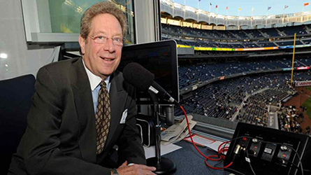 John Sterling in the NY Yankees Radio Booth
