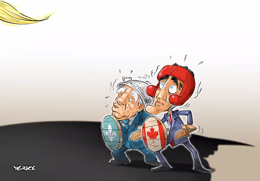 Trump vs Trudeau & Legault - Ygreck