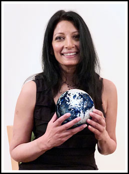 Rekha Ohal with Michel Granger Globe | Photo: Richard Laird