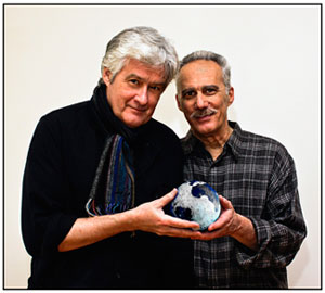 Rob Mounsey and Steve Khan with Michel Granger Globe- Photo by Richard Laird