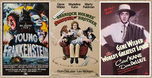 Gene Wilder Films Collage
