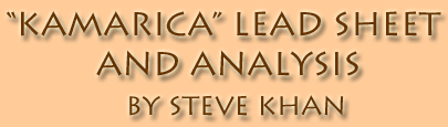 Steve Khan's Kamarica Lead Sheet